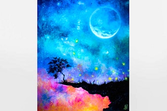 Paint Nite: Dreamy Moonlit Sunset